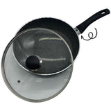 [ Ballarini ] bologna granitium aluminium saute pan with glass lid 28cm | 75000-637