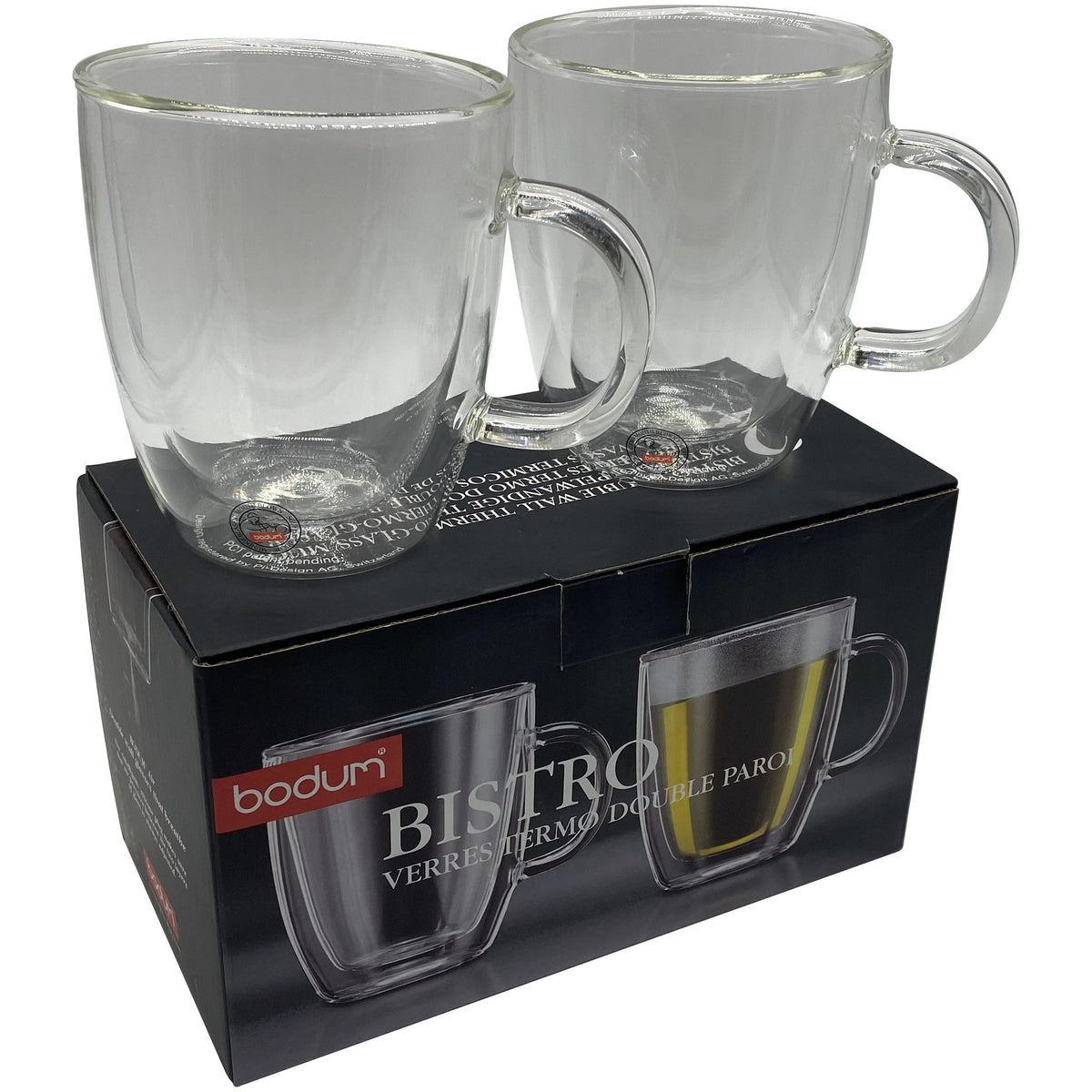 Bodum Bistro Double-Wall Insulated Glass Mug, 15